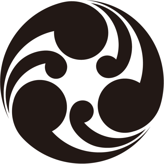 左子持ち三つ巴紋