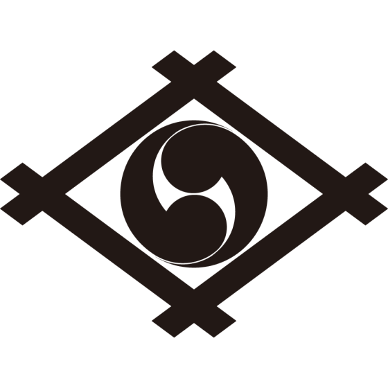 井桁に右二つ巴紋