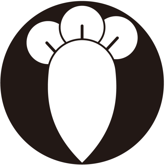 石持ち地抜き一つ丁子紋
