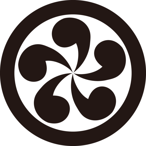 丸に五つ巴車紋