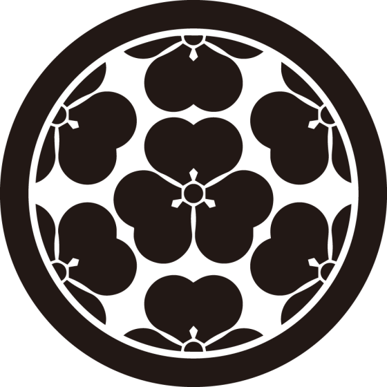 丸に七つ割り片喰紋