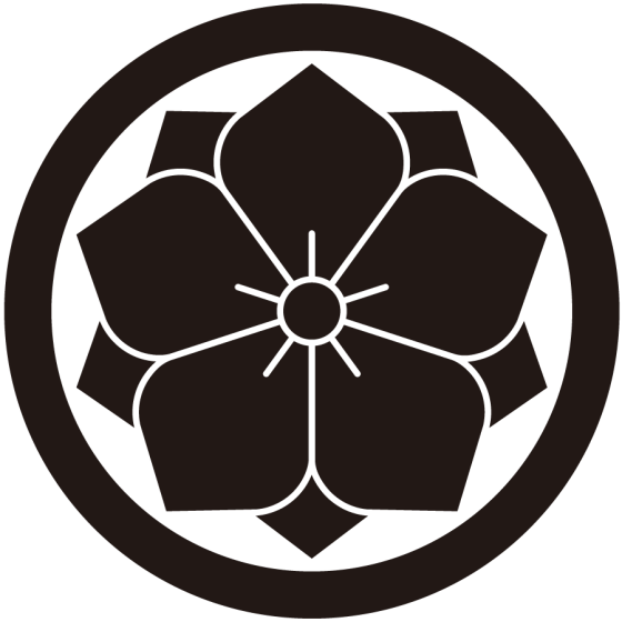 丸に八重桔梗紋