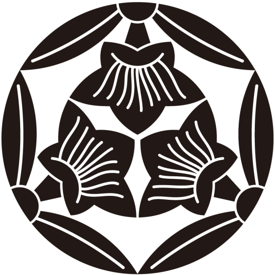 三つ割り三つ葉花桔梗紋