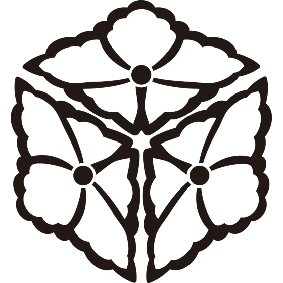 三つ寄せ中陰蔦菱紋