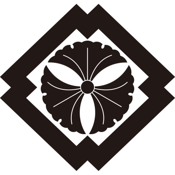 隅入り角に三つ銀杏紋