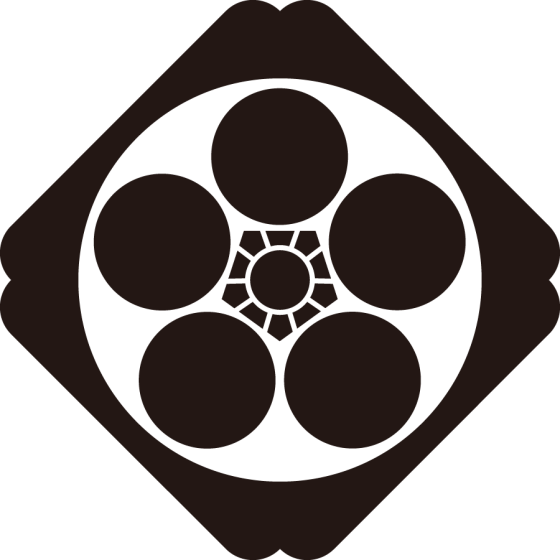 隅入り鉄砲角に梅鉢紋