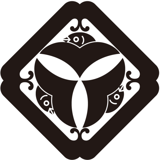 隅入り蔓角に三つ雁金紋
