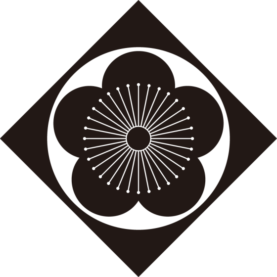 鉄砲角に向う梅紋