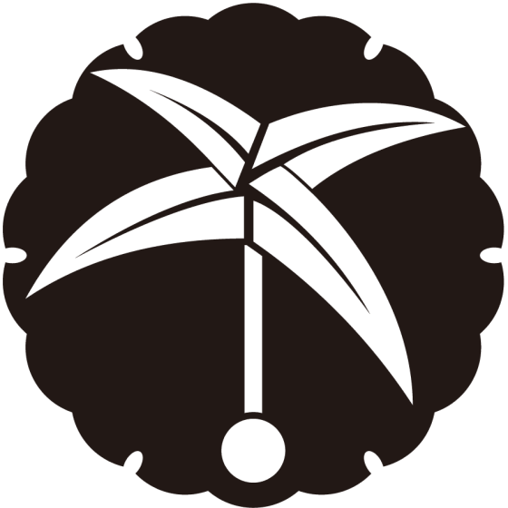 雪持ち地抜き羽根紋