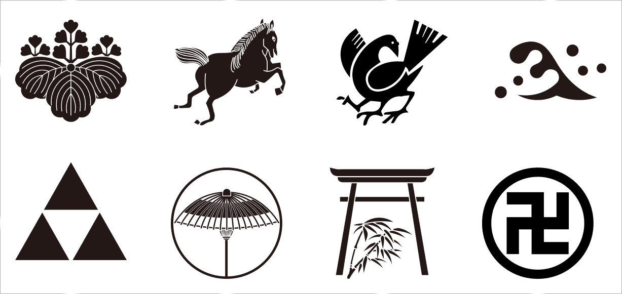 Japanese kamon symbols and motifs