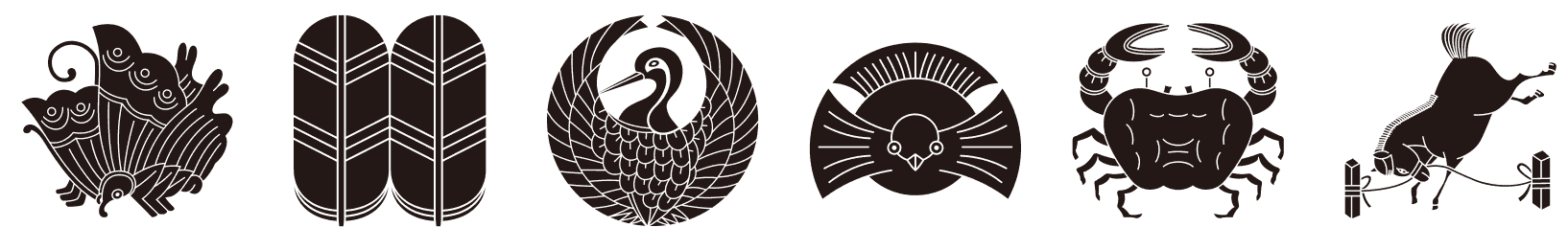 Animal and bird motifs in kamon