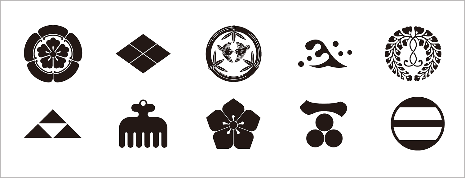 Japanese kamon family crests examples