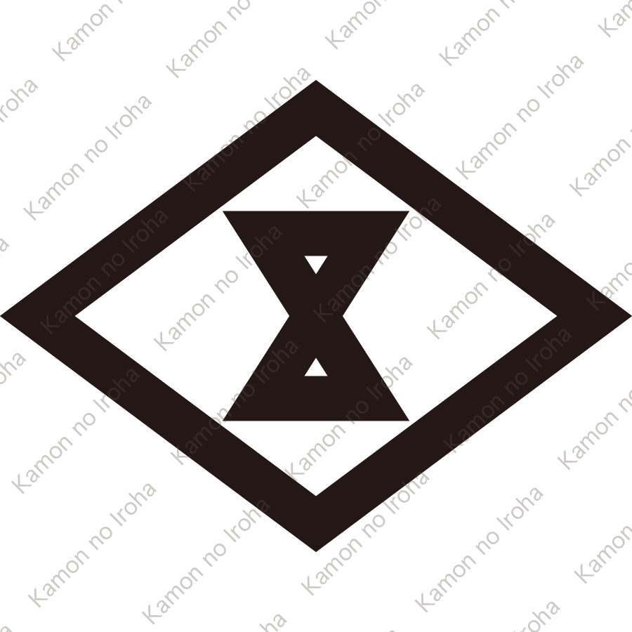 中菱に中陰輪鼓紋