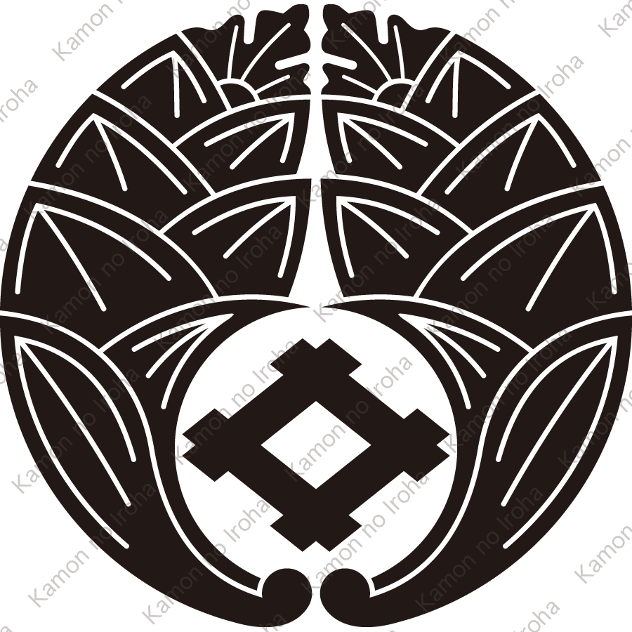 抱き茗荷に井桁紋
