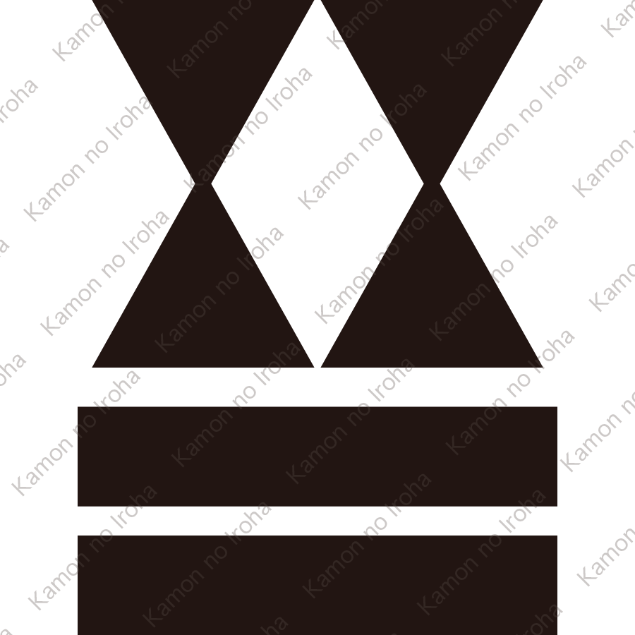 二つ輪鼓に二つ引き紋