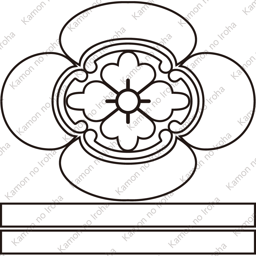 陰木瓜に二つ引き紋