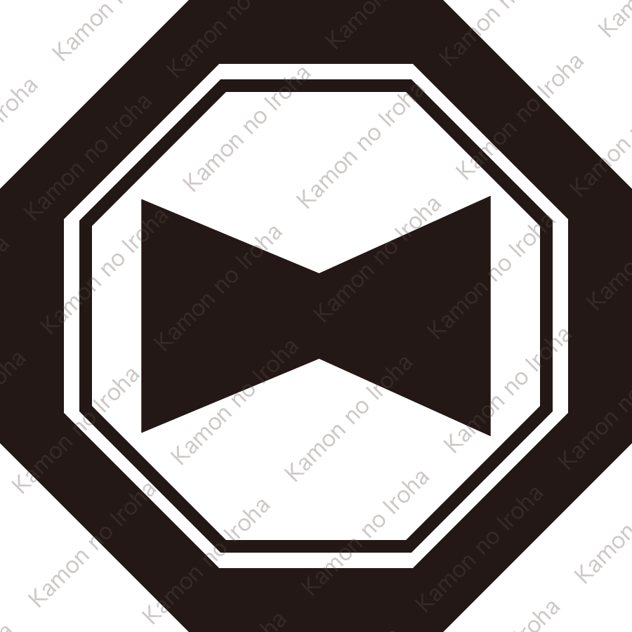 子持ち八角に横輪鼓紋