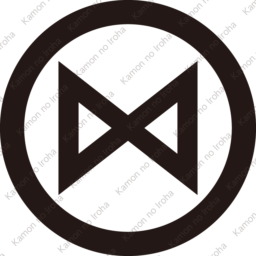 丸に中陰横輪鼓紋