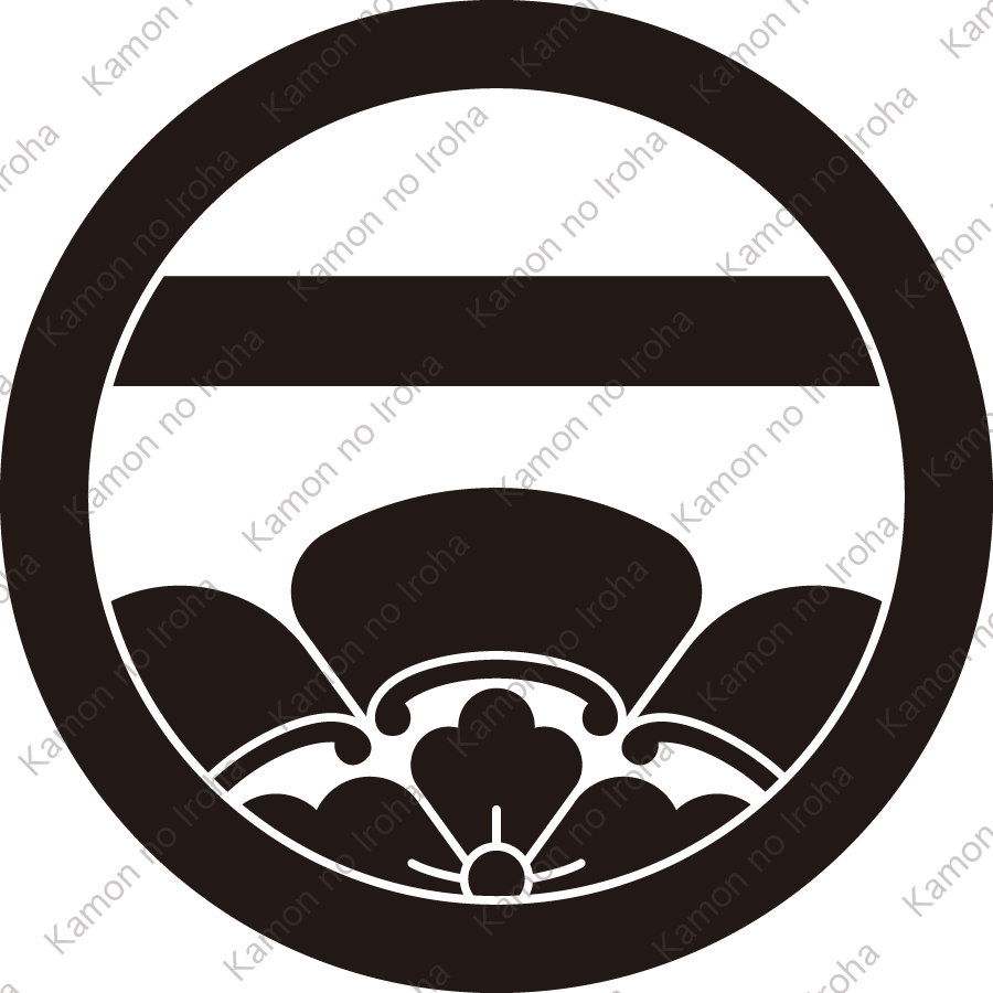 丸に一つ引きに覗き木瓜紋