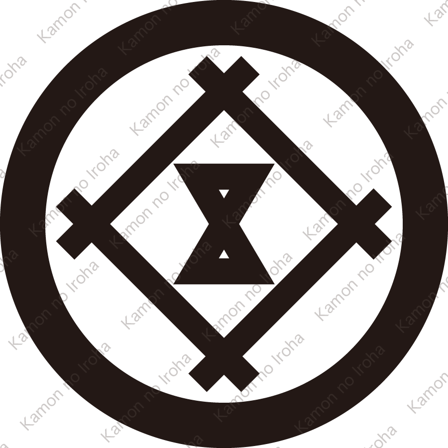 丸に井筒に中陰輪鼓紋