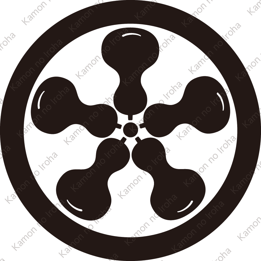 丸に五つ瓢紋