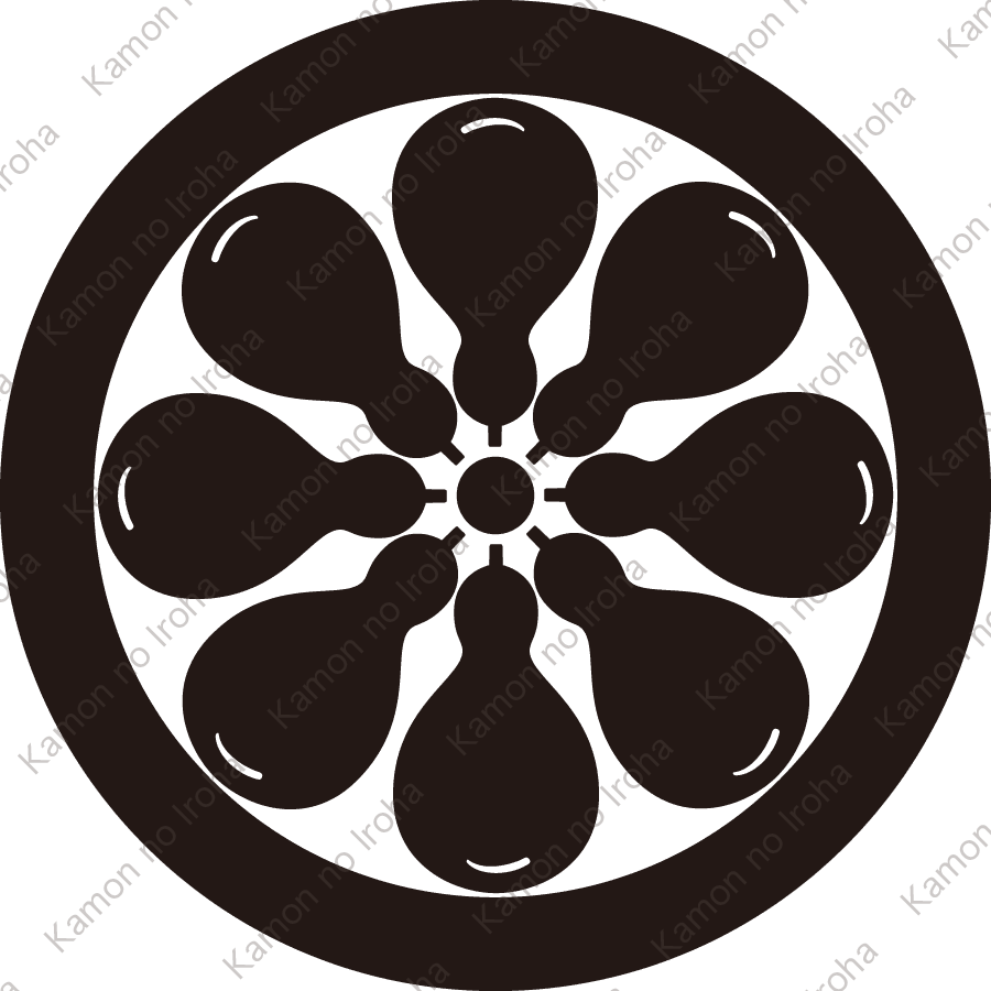 丸に八つ瓢車紋