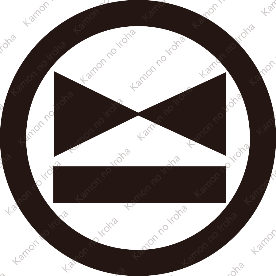 丸に横輪鼓に一つ引き紋