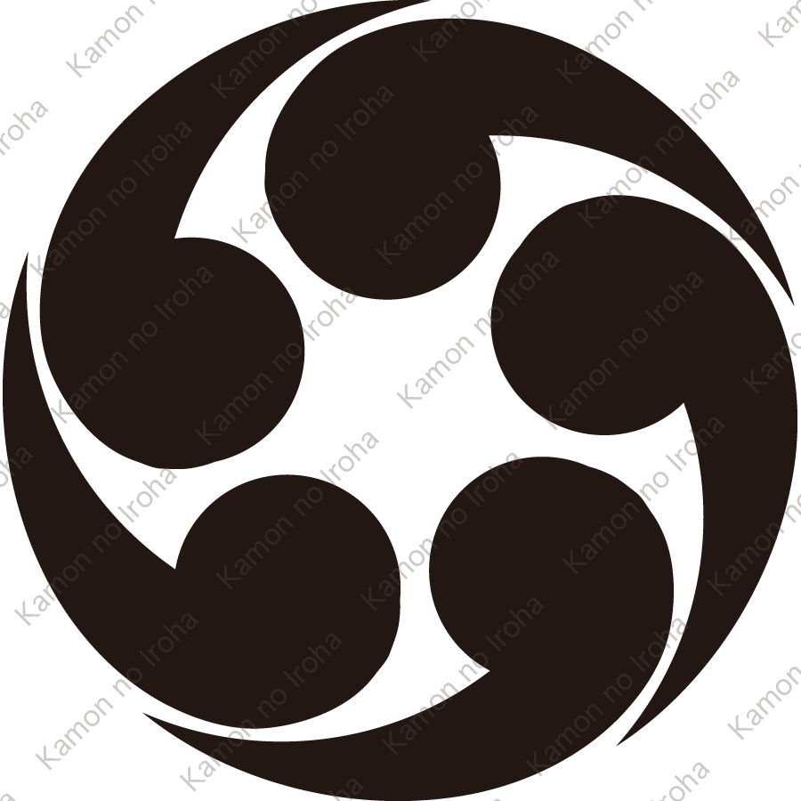 右五つ巴紋