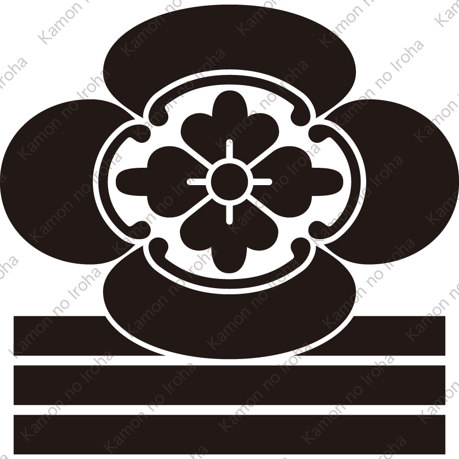 木瓜に三つ引き紋