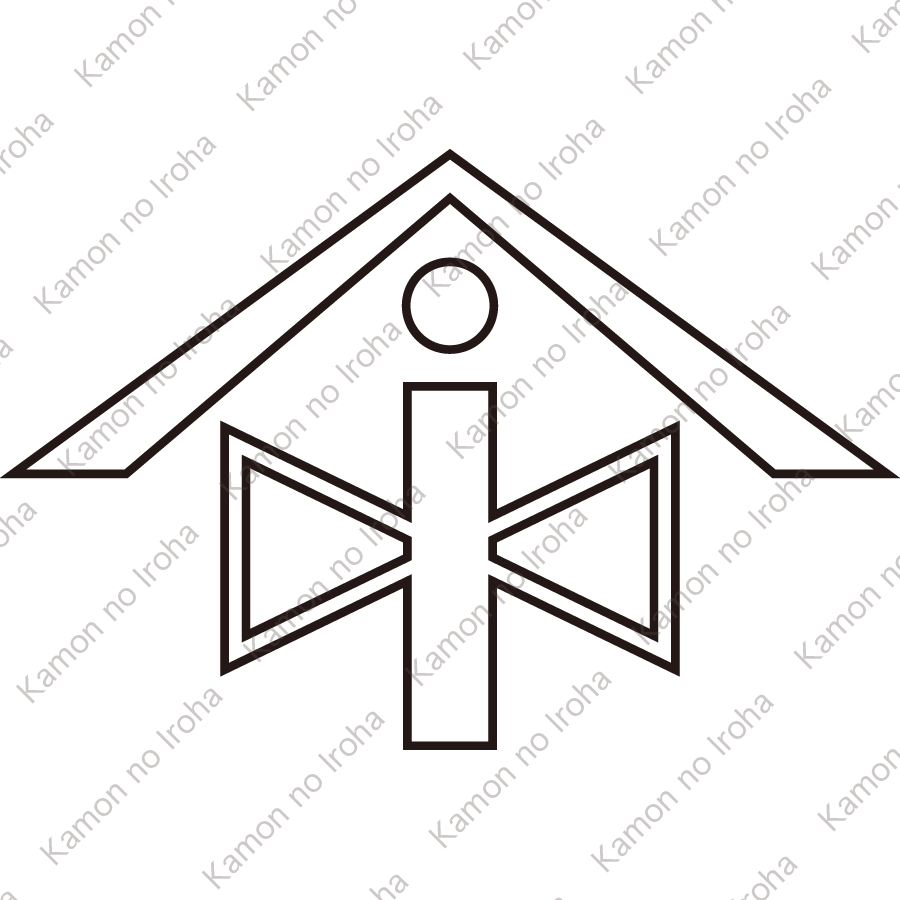 総陰山形に星付き中陰変り横輪鼓紋