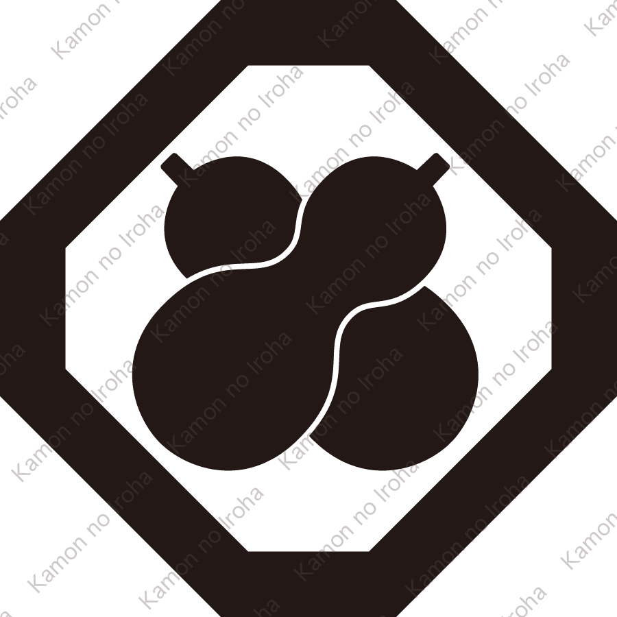 隅切り角に違い瓢紋