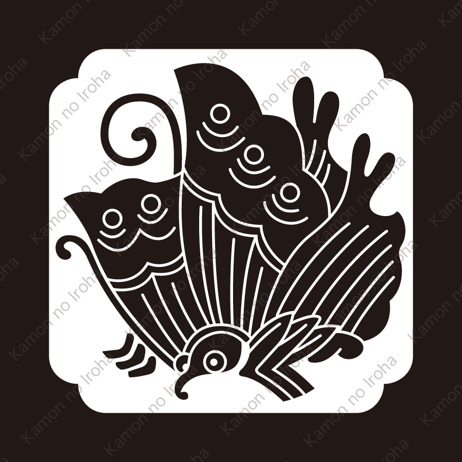 内隅入り平角に揚羽蝶紋