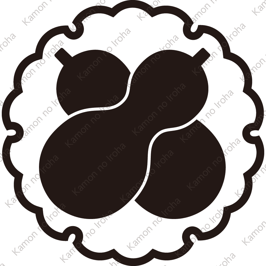 雪輪に違い瓢紋