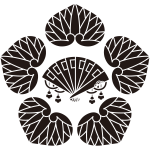 五つ葵に檜扇紋