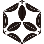 亀甲九枚藤の葉紋