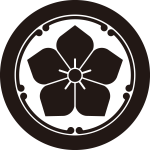 丸に五つ鐶輪に桔梗紋