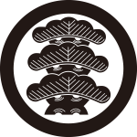 丸に三つ笠松紋