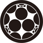丸に三つ割り梅鉢紋