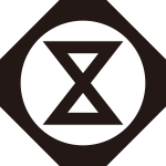 隅切り鉄砲角に中陰輪鼓紋